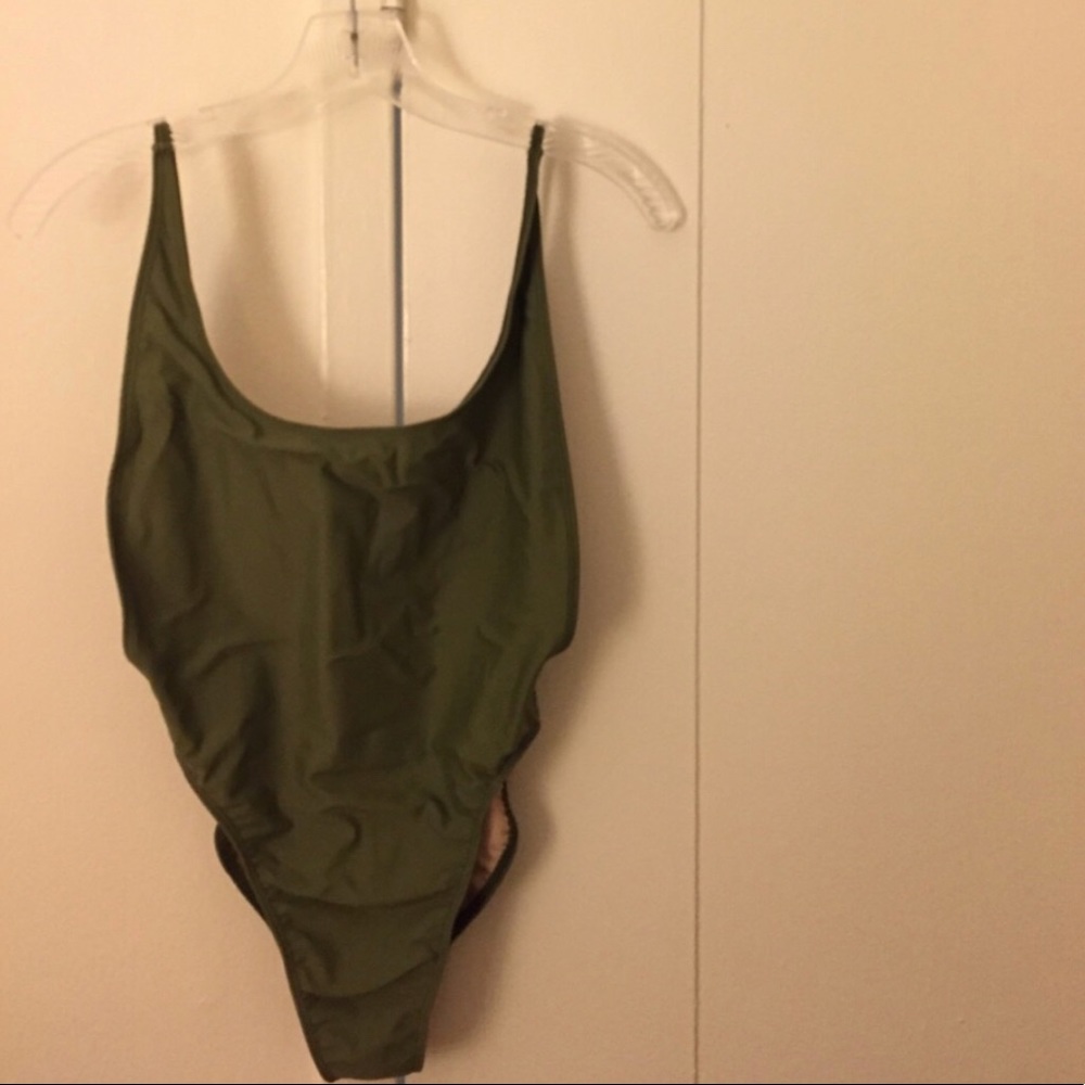 AA Nylon Bathing Suit Olive Green